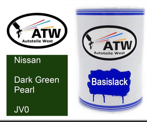 Nissan, Dark Green Pearl, JV0: 500ml Lackdose, von ATW Autoteile West.